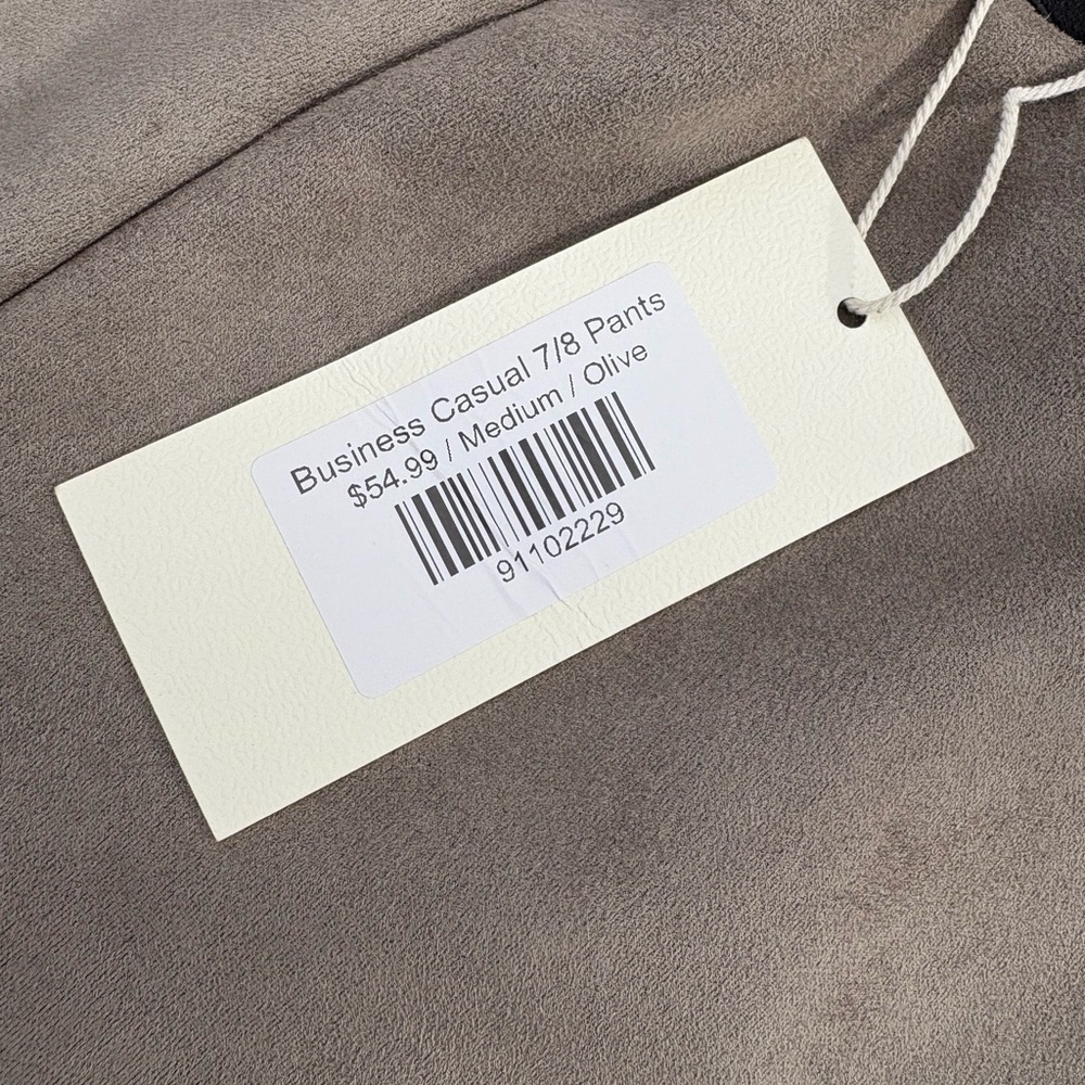 Allie Rose-NWT medium moleskin feel pants. Light olive/grayish. Elastic&side zip - Picture 9 of 11